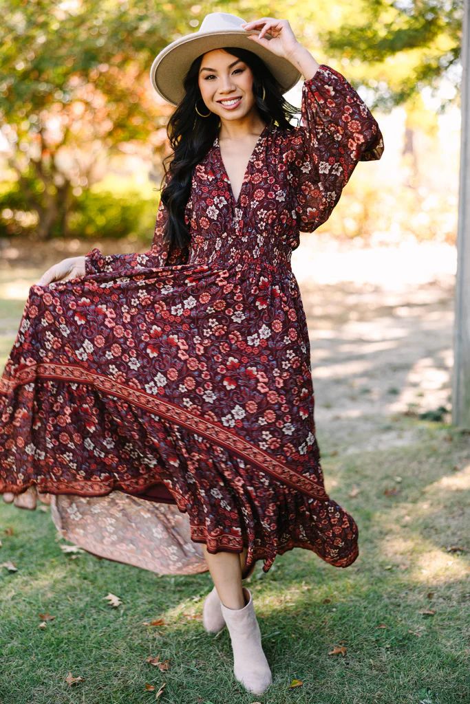 Living Your Best Life Brown Floral Maxi Dress | The Mint Julep Boutique