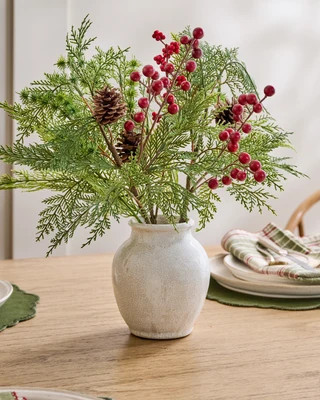 Real Touch Foraged Red Berry Pine Bundle - Set of 3 | Magnolia