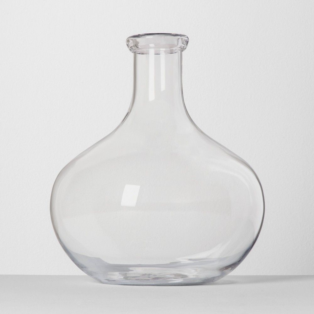 Glass Belly Vase with Hand-folded Rim Clear - Hearth & Hand with Magnolia | Target