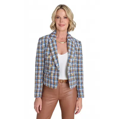 The Noli Shop Gabrielle Double Breasted Blazer in Merlot at Nordstrom, Size Small | Nordstrom