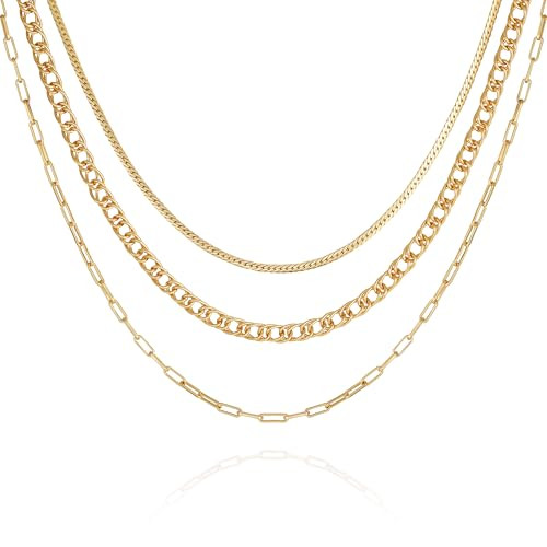 Vince Camuto Goldtone Trio Chain Layered Necklace | Amazon (US)