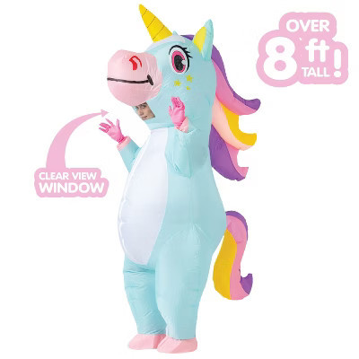 Joyfy Adult Halloween Inflatable Costume Unicorn Inflatable Blow Up Costume for Halloween Dress up Party-Blue | Target