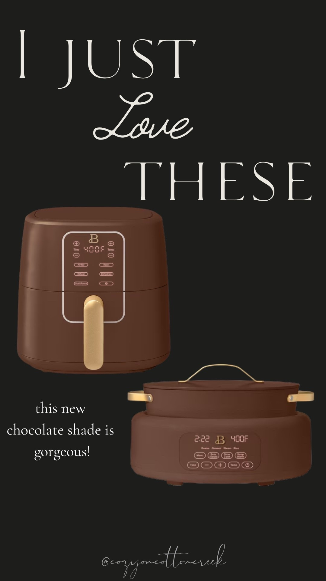 Chocolate kitchen appliances! Stunning!

#LTKHome
