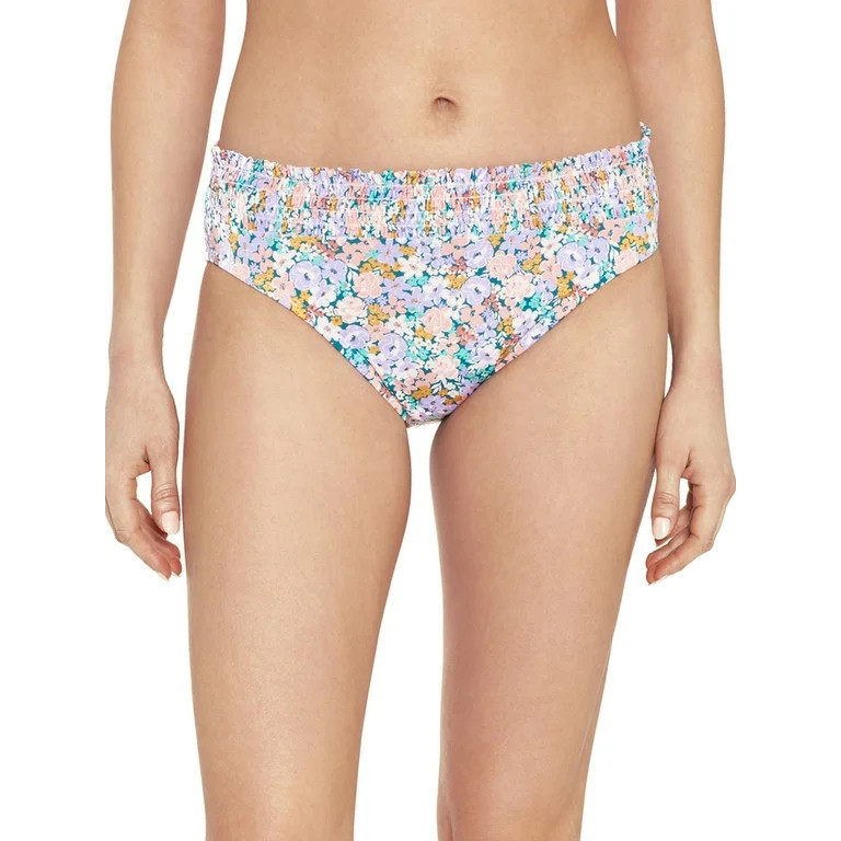 Time and Tru Women's Smocked Bikini Swim Bottoms | Walmart (US)