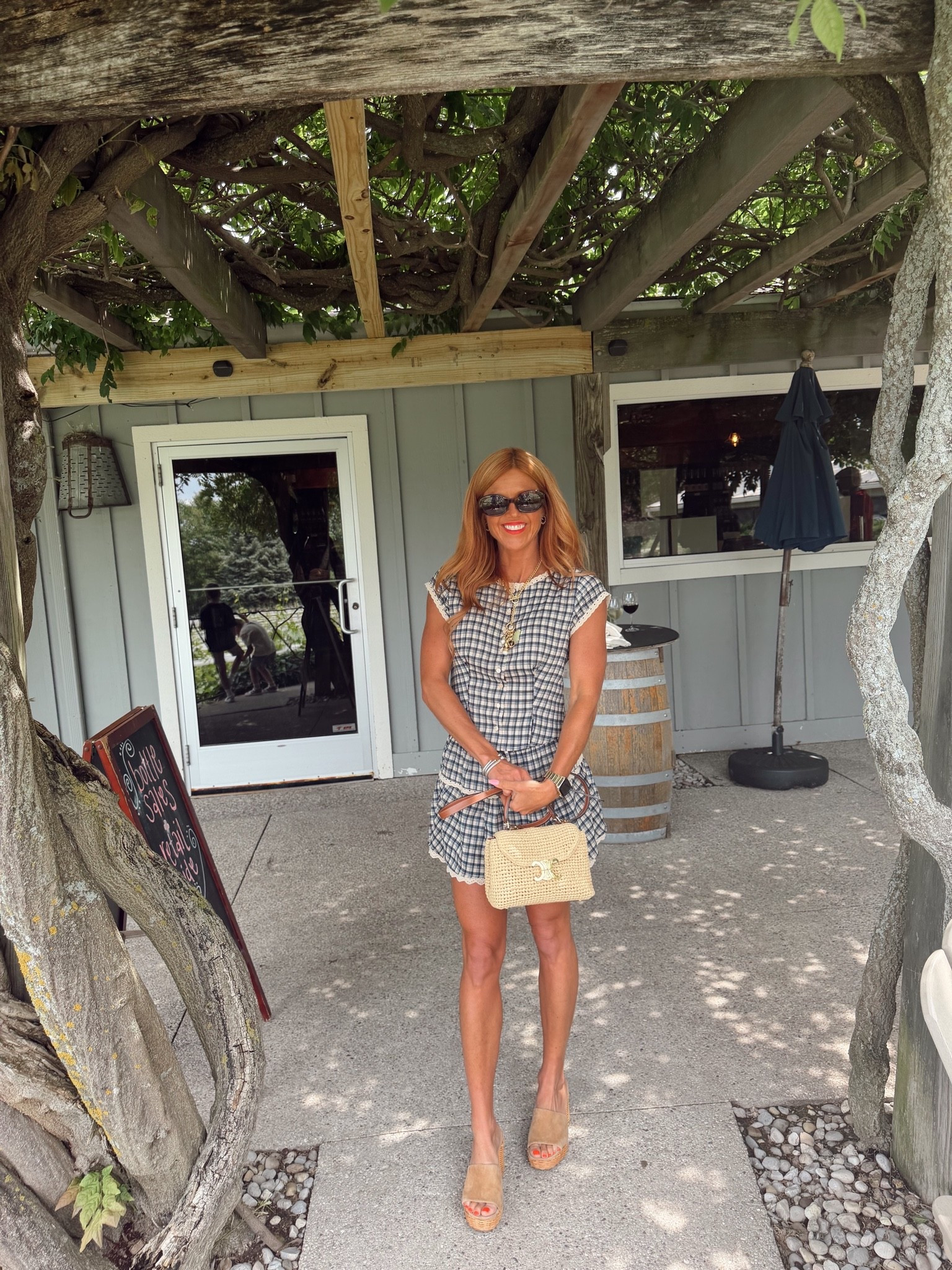 Reformation 2 piece sets are my favorite! This one is a dream! I can also wear the skirt separate!! 

Celine bag
Jeffery Campbell shoes
Reformation set
Brinker and aliza necklace#LTKstyletip

#LTKootd #LTKgrwm #LTKdayinmylife #LTKPetite