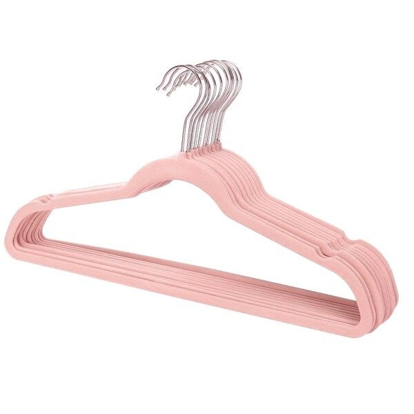 Sweet Home Collection Pink Velvet Hanger Set (10, 20, 30 Packs) | Bed Bath & Beyond