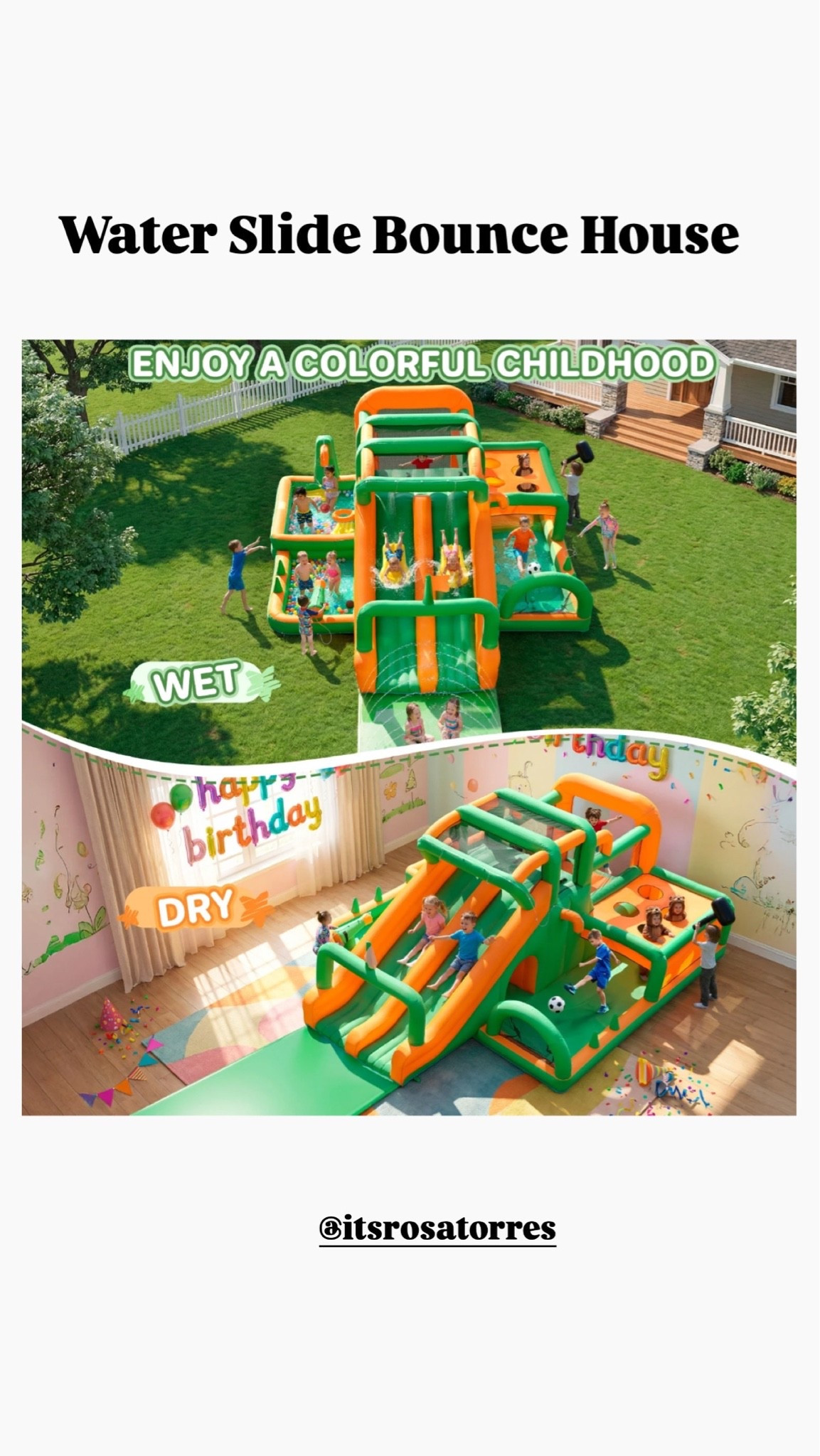 Inflatable Water Slide Bounce House, Extra Large Double Slides Bouncer Castle, 840D+420D Oxford Cloth, Whack-a-Mole, Deep Pool, Jump Area, Climbing Wall, Water Cannon, for Kids Aged 3-10 backyard. So fun!

#bouncyhouse #bouncehouse #summerfun #kids

#LTKSeasonal #LTKKids #LTKHome