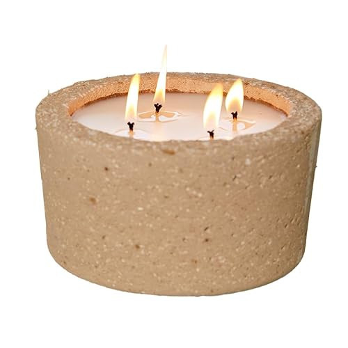 Hillhouse Naturals Outdoor Seaside Citronella Candle 32oz - Peppermint & Eucalyptus in Hypertufa Pot, 100+ Hours Burn Time. Made in The USA | Amazon (US)