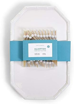 Two's Company Hampton Faux Bamboo Fretwork Serving Platter With 20 Bamboo Picks | Amazon (US)