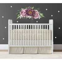 Blush Peony Floral Wall Decals Baby Girl Nursery Decor | Etsy (US)