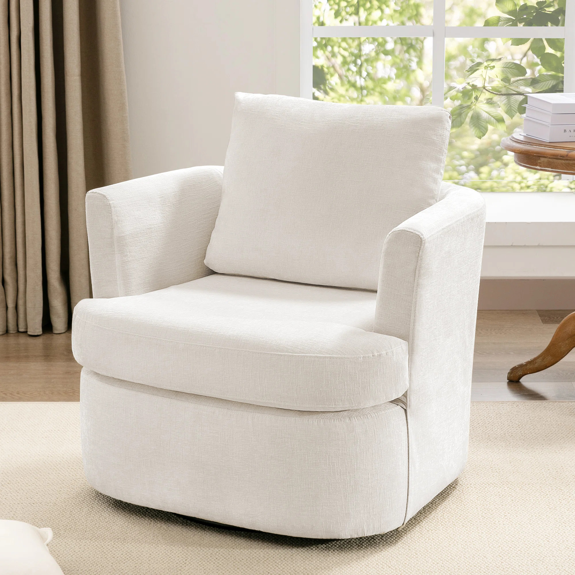 Upholstered Swivel Barrel Chair | Wayfair North America