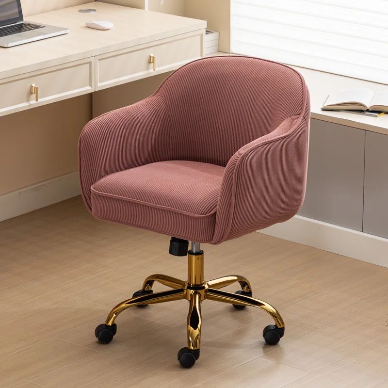 Dinorah Velvet Office Swivel Chair Height Adjustable | Wayfair North America