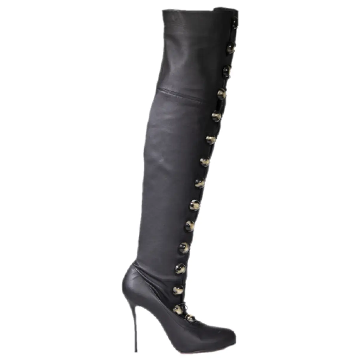 Leather boots Christian Louboutin Black size 40 IT in Leather - 39771005 | Vestiaire Collective (Global)