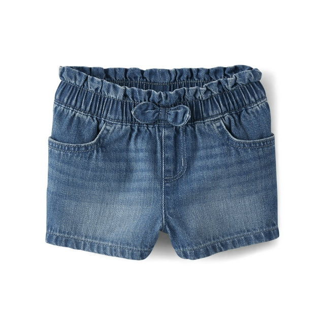 The Children's Place Toddler Girls Pull-On Bow Front Denim Shorts, Sizes 2T-5T | Walmart (US)
