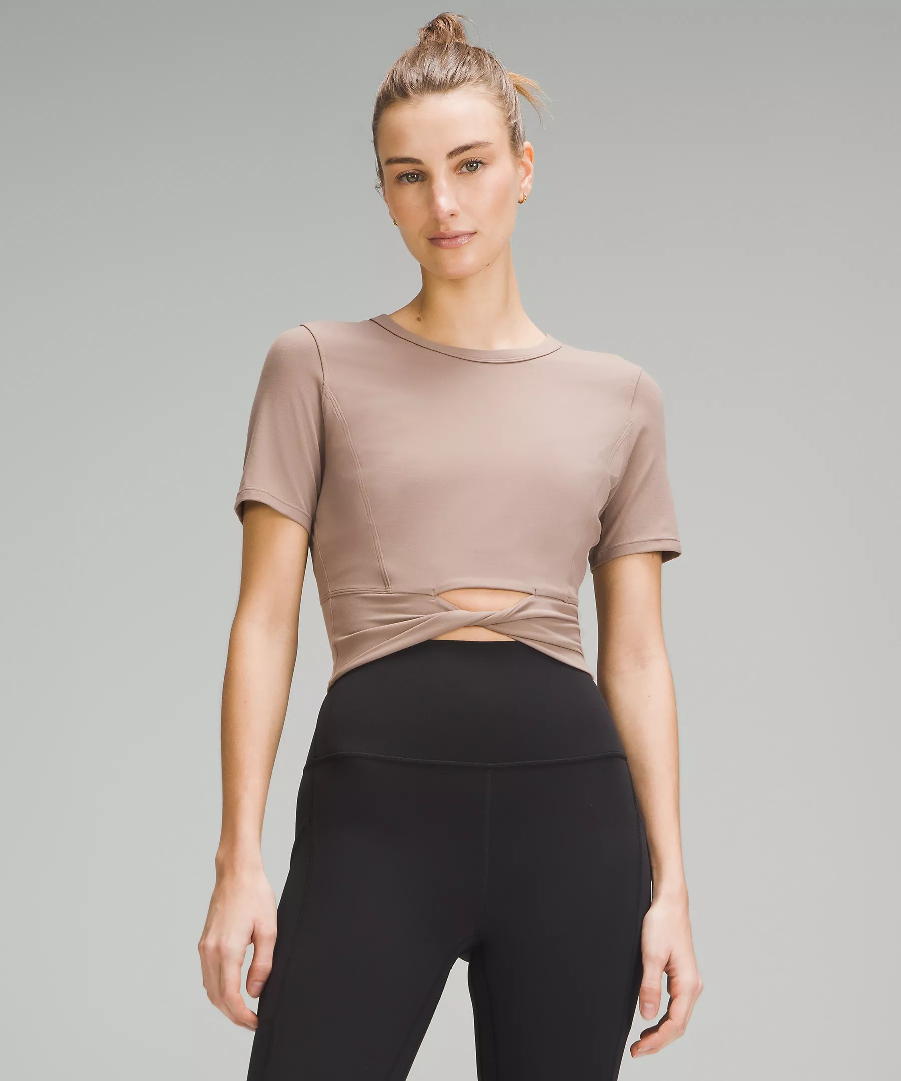 Cropped Nulu Twist-Hem Short-Sleeve Shirt | lululemon (CA)