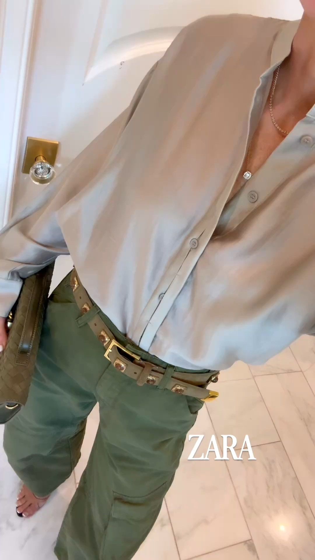 Zara haul part 2! Love this color combo. I’m wearing size small in the shirt and 2 in the pants.