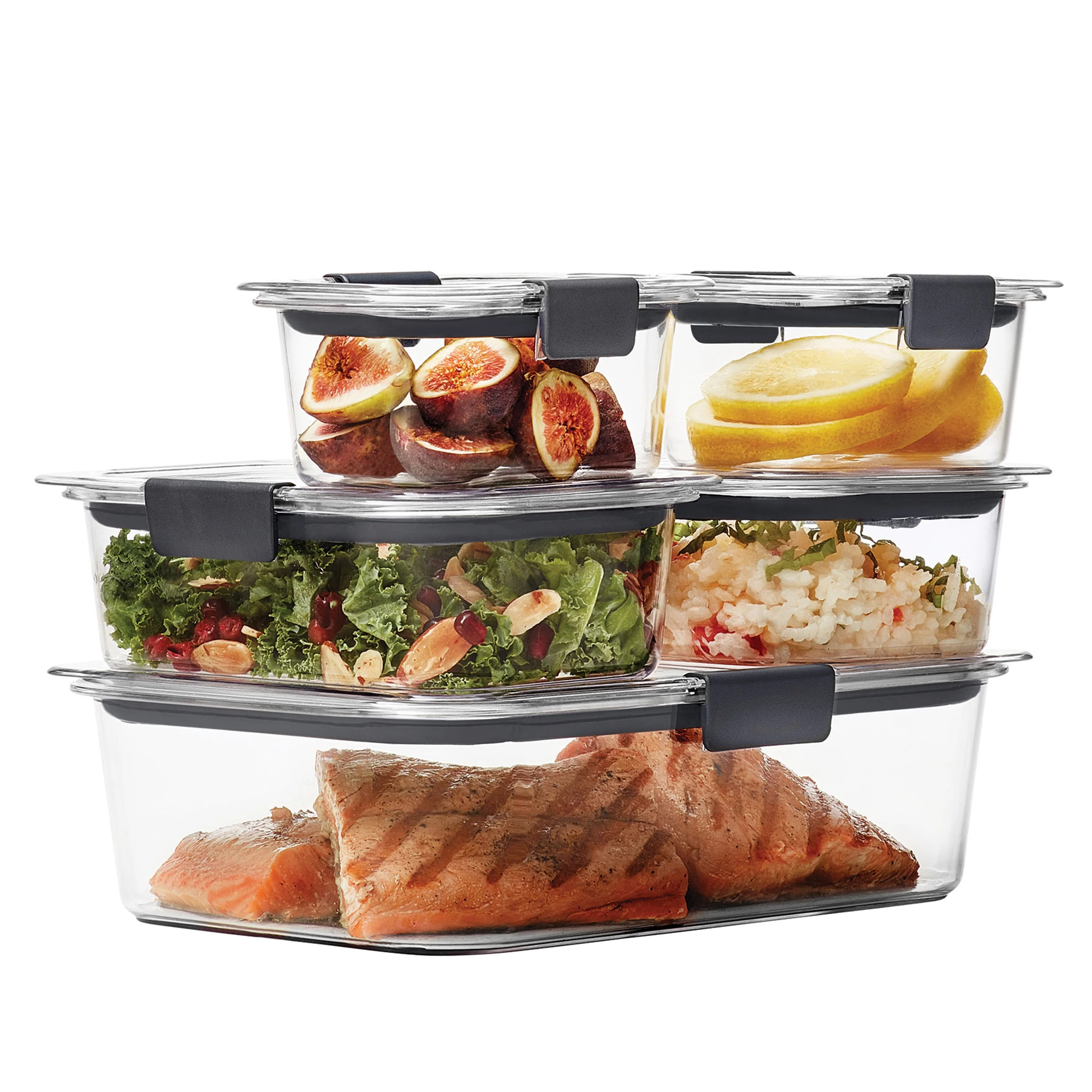 Rubbermaid Brilliance 10 Piece Tritan Stain-Proof Food Storage Variety Set - Walmart.com | Walmart (US)