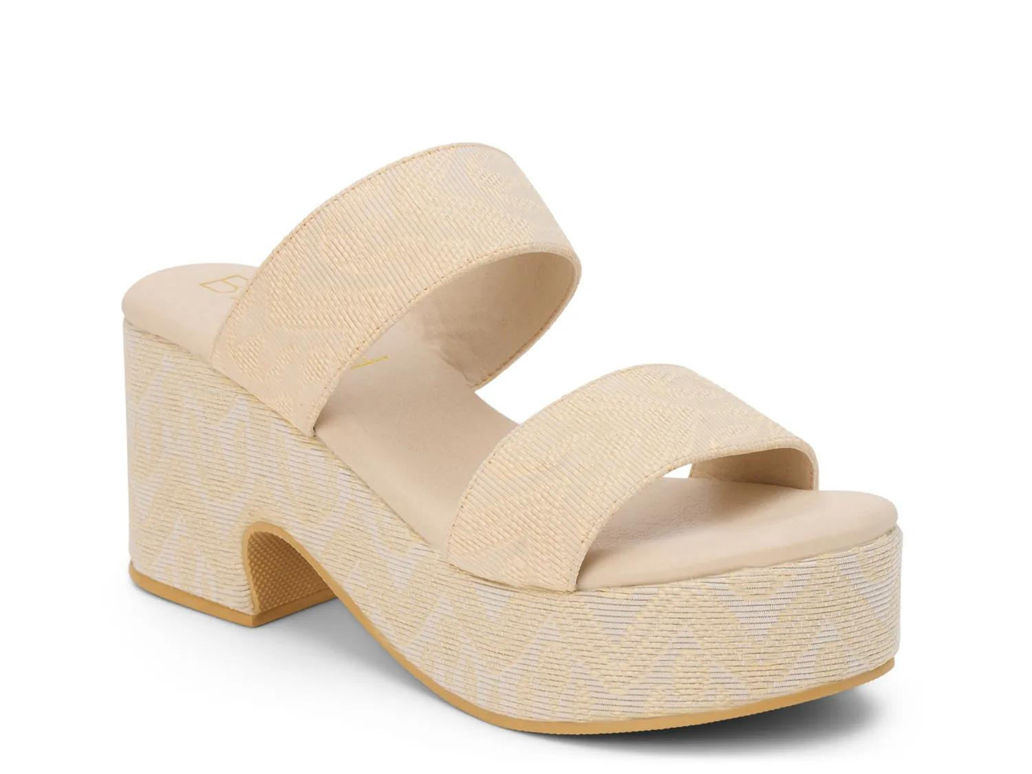 Beach by Matisse Ocean Ave Platform Sandal | Women's | Beige/Multicolor Raffia | Size 8 | Sandals | DSW
