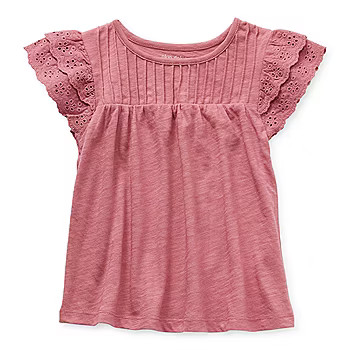 Okie Dokie Toddler Girls Round Neck Short Sleeve T-Shirt | JCPenney