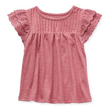 Okie Dokie Toddler Girls Round Neck Short Sleeve T-Shirt | JCPenney