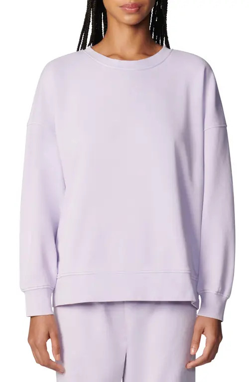 Florence by Mills Oversize Crewneck Cotton Blend Sweatshirt in Washed Millie Lavender at Nordstrom, Size Medium | Nordstrom