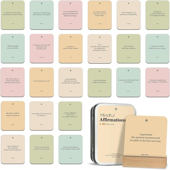 BIROYAL Affirmation Cards for Women, 55 Daily Positive Inspirational Motivational Cards with Disp... | Amazon (CA)