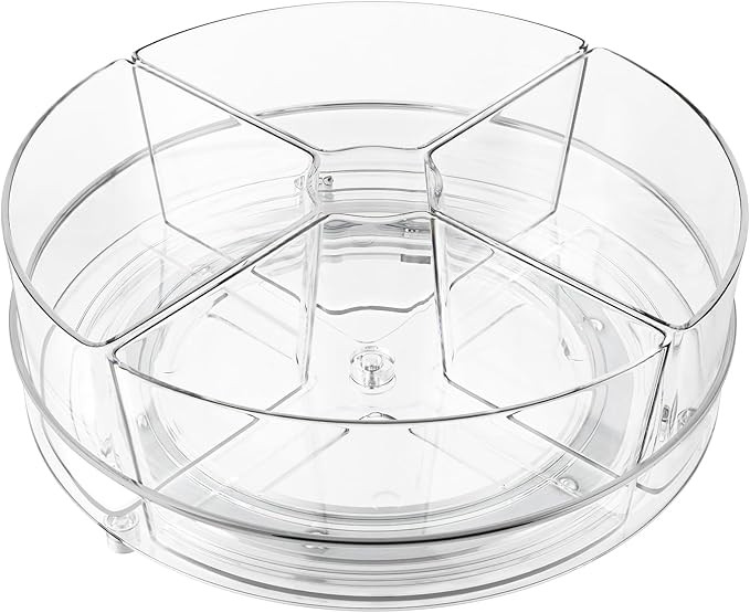 Lazy Susan Organizer, 9 inch Rotating Storage Organizer with 4 Removable-Bins,Turntable Organizer... | Amazon (US)