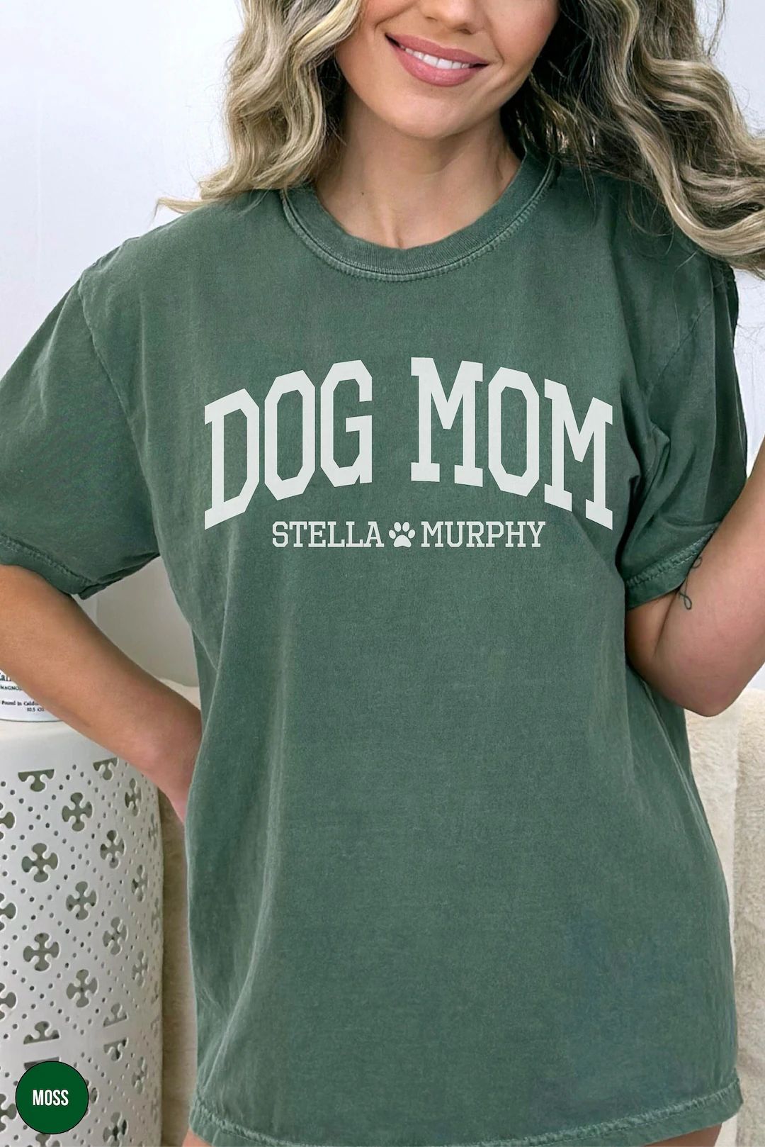 Custom Dog Mom Shirt, Dog Mom Comfort Colors Shirt, Dog Mom Gifts, Dog Mama Shirt, Personalized P... | Etsy (US)