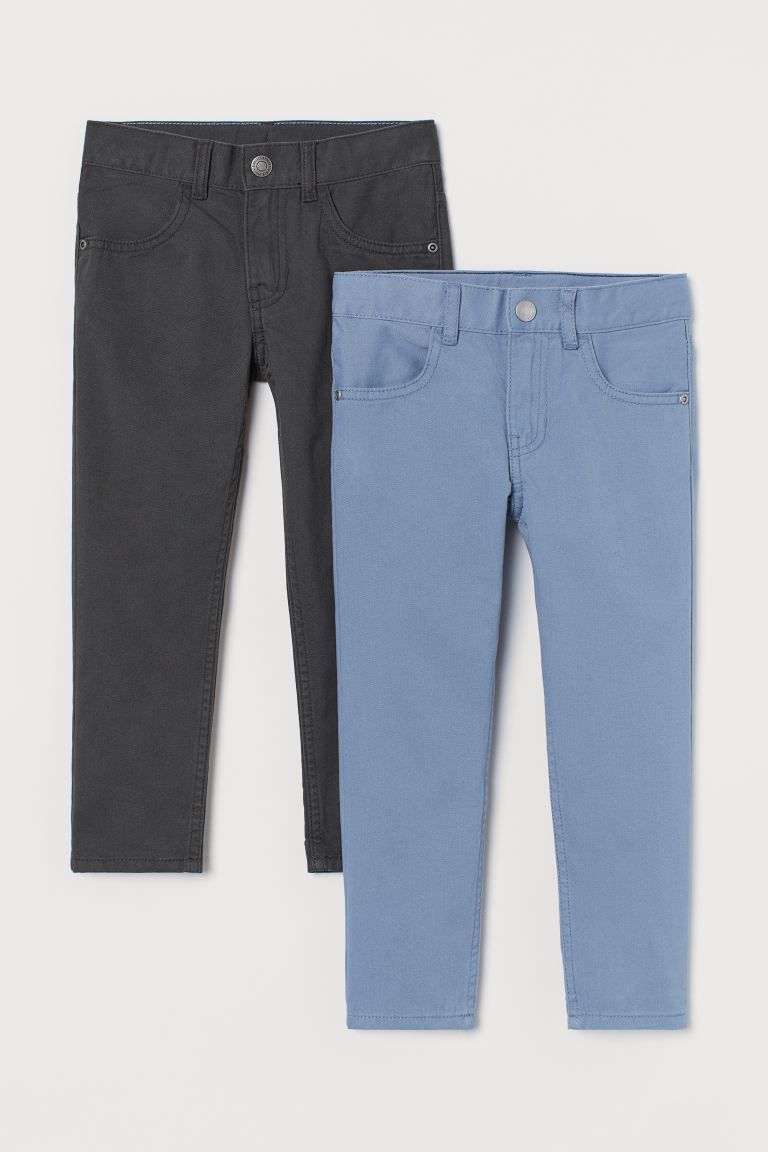 2-pack Slim Fit Twill Pants | H&M (US + CA)