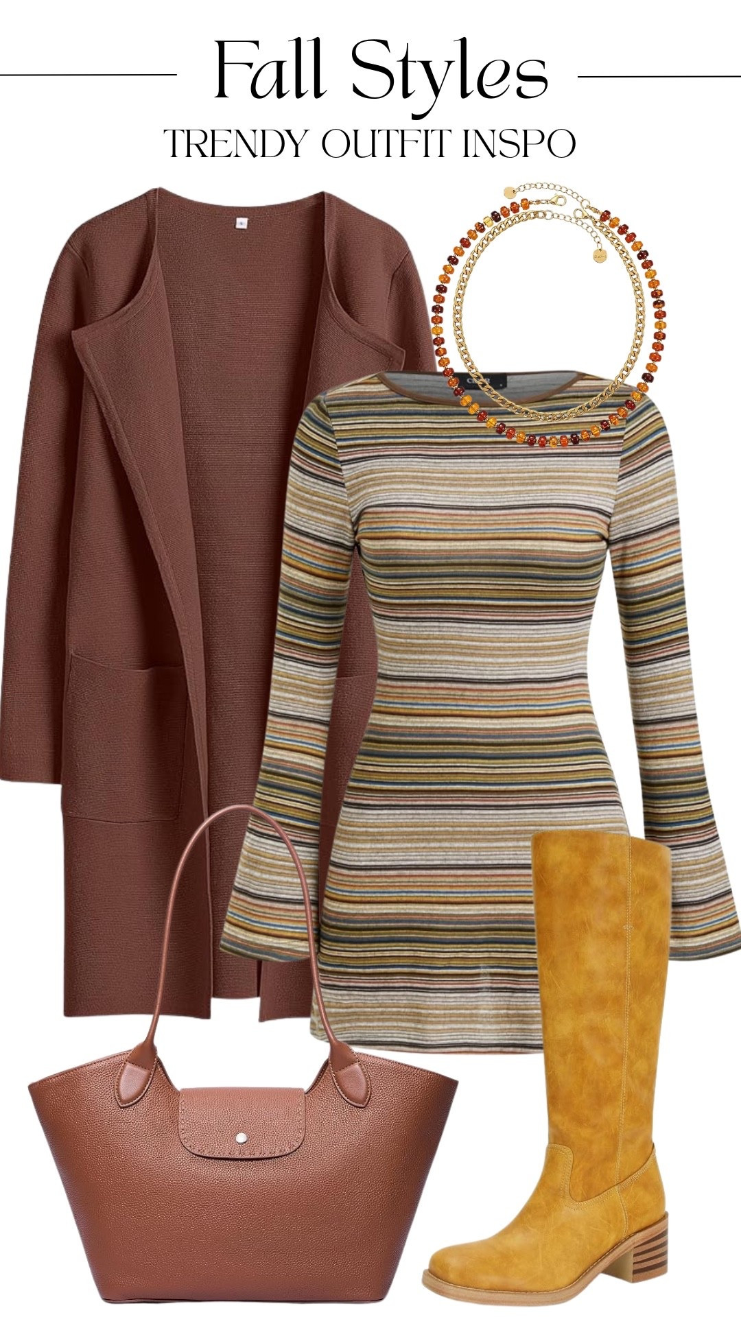I’ve been loving stripes lately, and this feels like such a cute way to transition into fall 🤎 A classic striped dress with simple accessories - definitely a style I’d reach for this season. 

fall style, trendy fall outfit, fall outfit inspo, striped dress, fall fashion, casual fall style, everyday outfit, chic style

#LTKootd #LTKgrwm #LTKSeasonal