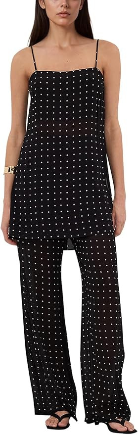 calbatic Polka Dot 2 Piece Sets for Women Summer Camisole and Pants Lounge Sets Vacation Resort T... | Amazon (US)