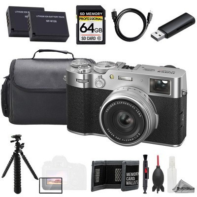 Fujifilm X100VI Digital Camera (Silver) + 64GB + Tripod + Extra Batt - Value Kit | Target