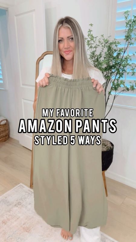 My fave amazon pants styled 5 ways! For reference, I’m 5’3 wearing my true size small. They run nice and relaxed! Sooo comfy and flowy, with such a stretchy waistband. They’re the perfect pants to wear summer, fall, and spring!!! Honestly, year round faves for me. // I’m wearing my true small in all tops. //


Amazon outfits
Amazon finds
Amazon favorites
Teacher outfits
Teacher style
Teacher outfit ideas
Business casual
Business casual workwear
Work outfits 
Business professional 
Work style
Office wear
Business meetings
What to wear
Fall transition 
Mom outfit
School drop off
Back to school
Church outfit 


#LTKstyletip #LTKunder50 #LTKBacktoSchool