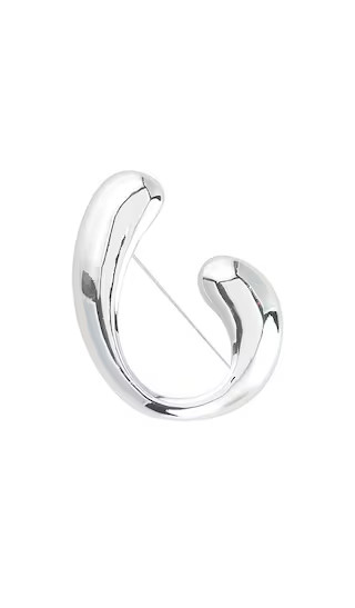 Twist Skinny Brooch in Silver | Revolve Clothing (Global)