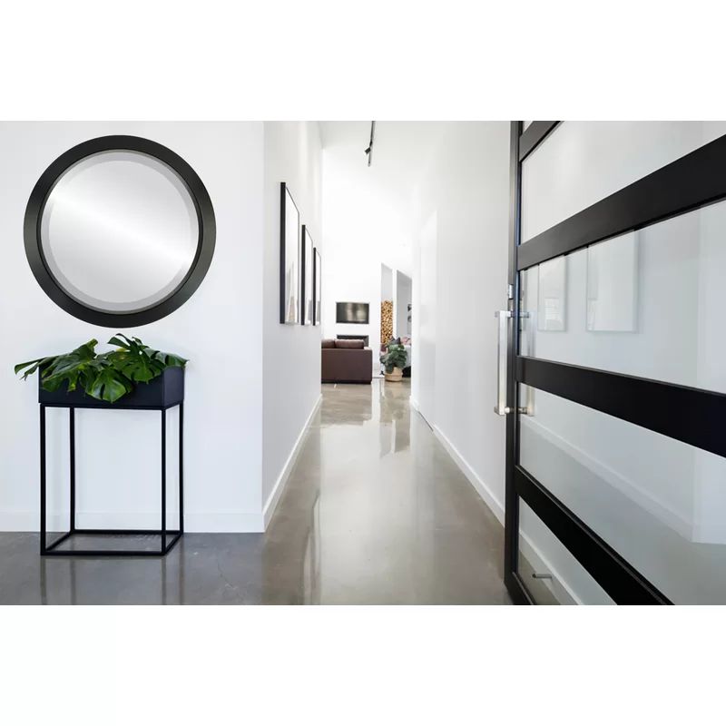 Arlow Round Wood Wall Mirror | Wayfair North America