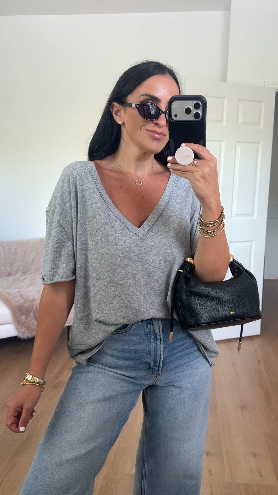 Free people Nina tee wearing size small but could have done an xs. Pistola jeans wearing size 27