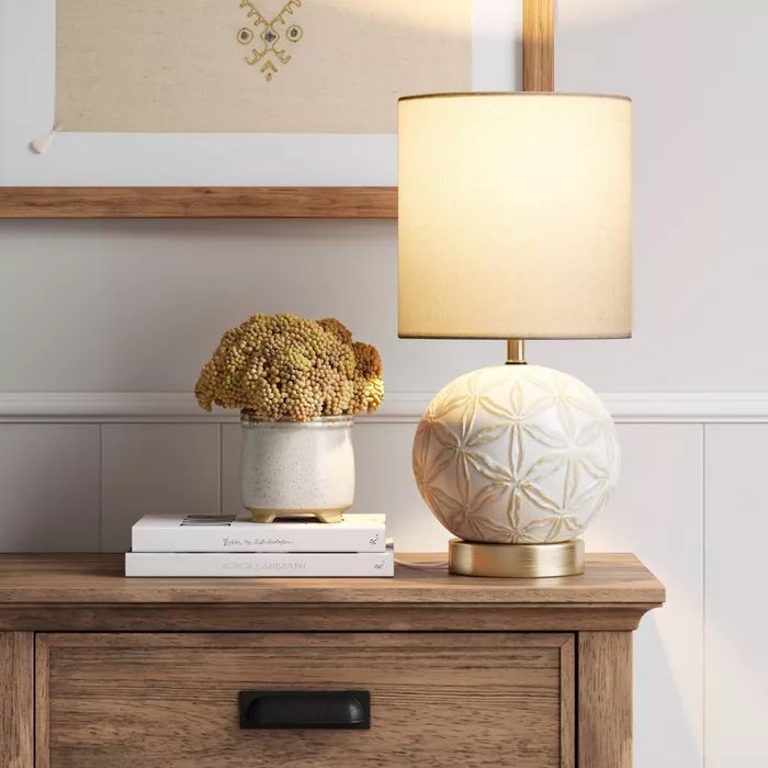 Medium Assembled Ceramic Table Lamp (Includes LED Light Bulb) White - Threshold™ | Target