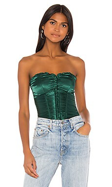superdown Sevilla Corset Top in Green from Revolve.com | Revolve Clothing (Global)