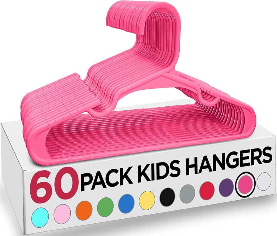 Utopia Home 60 Pack Kids Hangers - 11.5 Inch Plastic Baby Hangers for Closet - Childrens Hangers ... | Amazon (US)