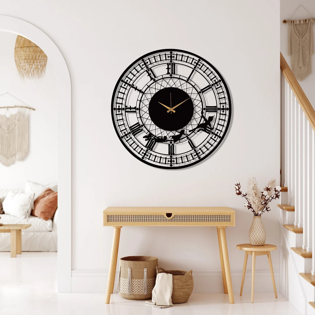 Peter Pan Big Ben Wall Clock Peter Pan Swinging on the Big - Etsy | Etsy (US)