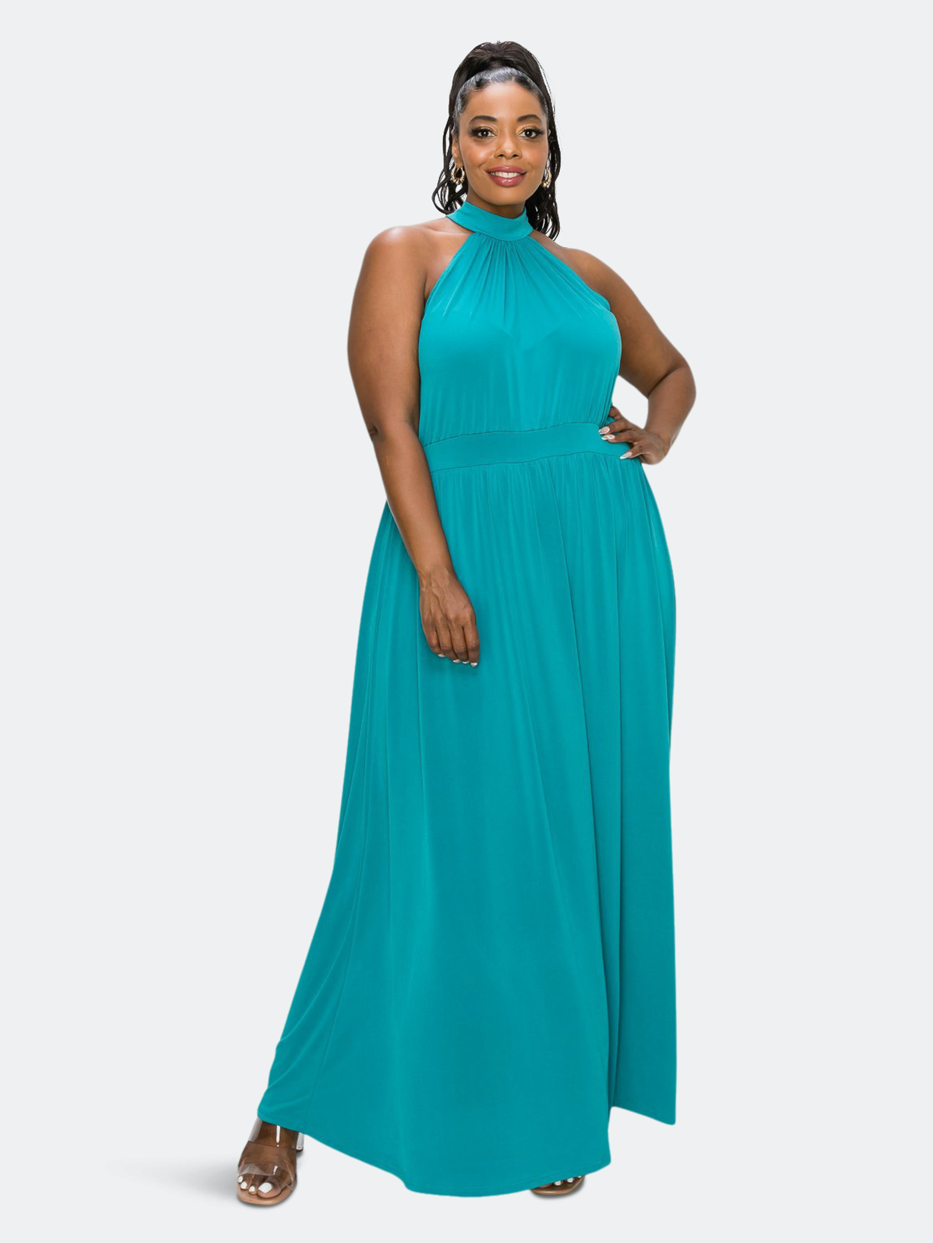 Halter Neck Maxi Dress - 2X - Also in: 3X, 1X | Verishop