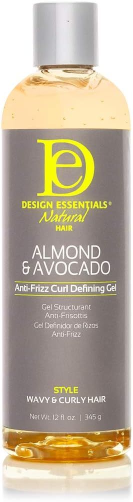 Design Essentials Natural Almond & Avocado Anti-frizz Curl Defining Gel, white, 12 Fl Oz | Amazon (US)