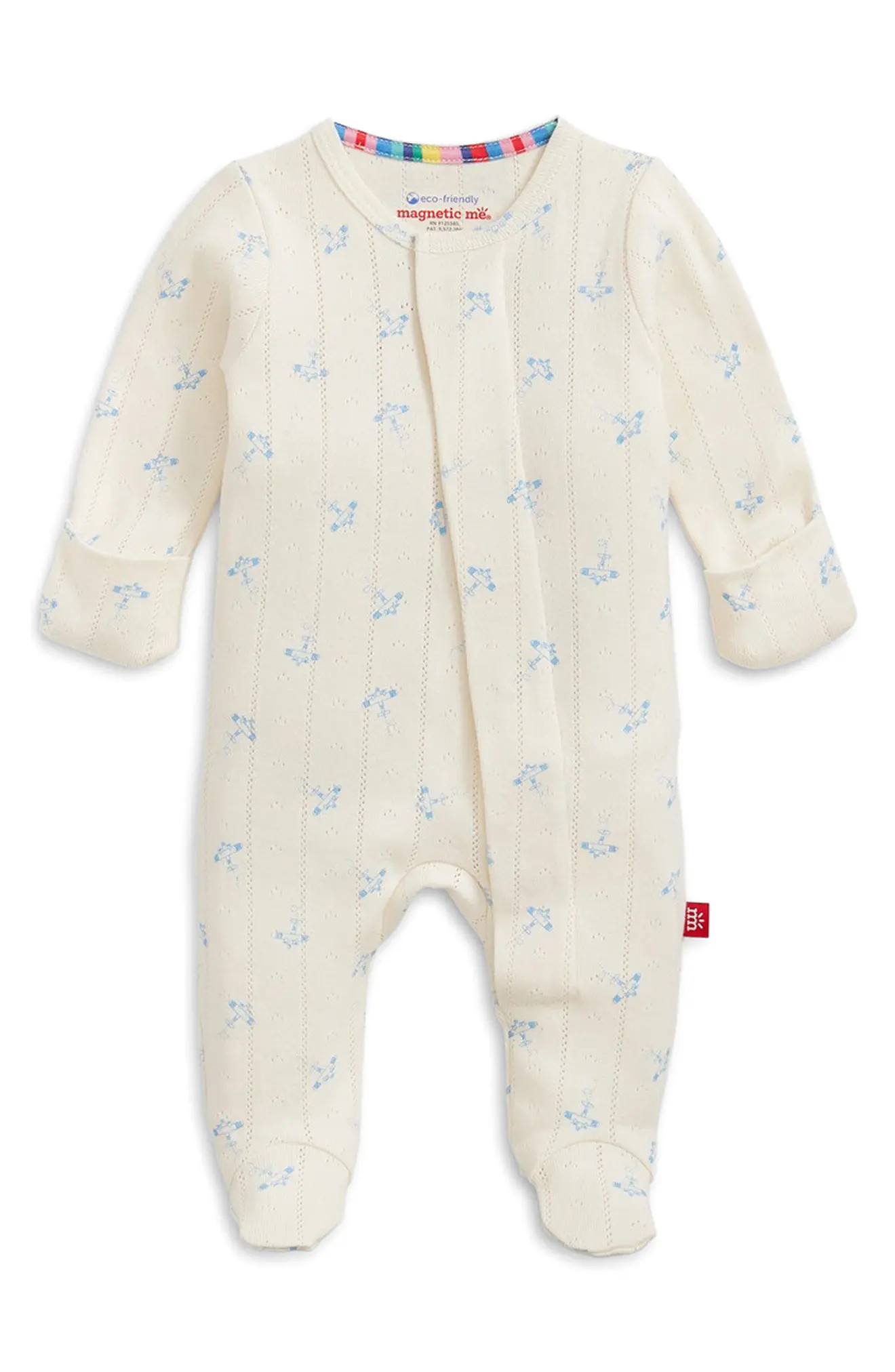 Airplanes Organic Cotton Pointelle Footie (Men) | Nordstrom | Nordstrom