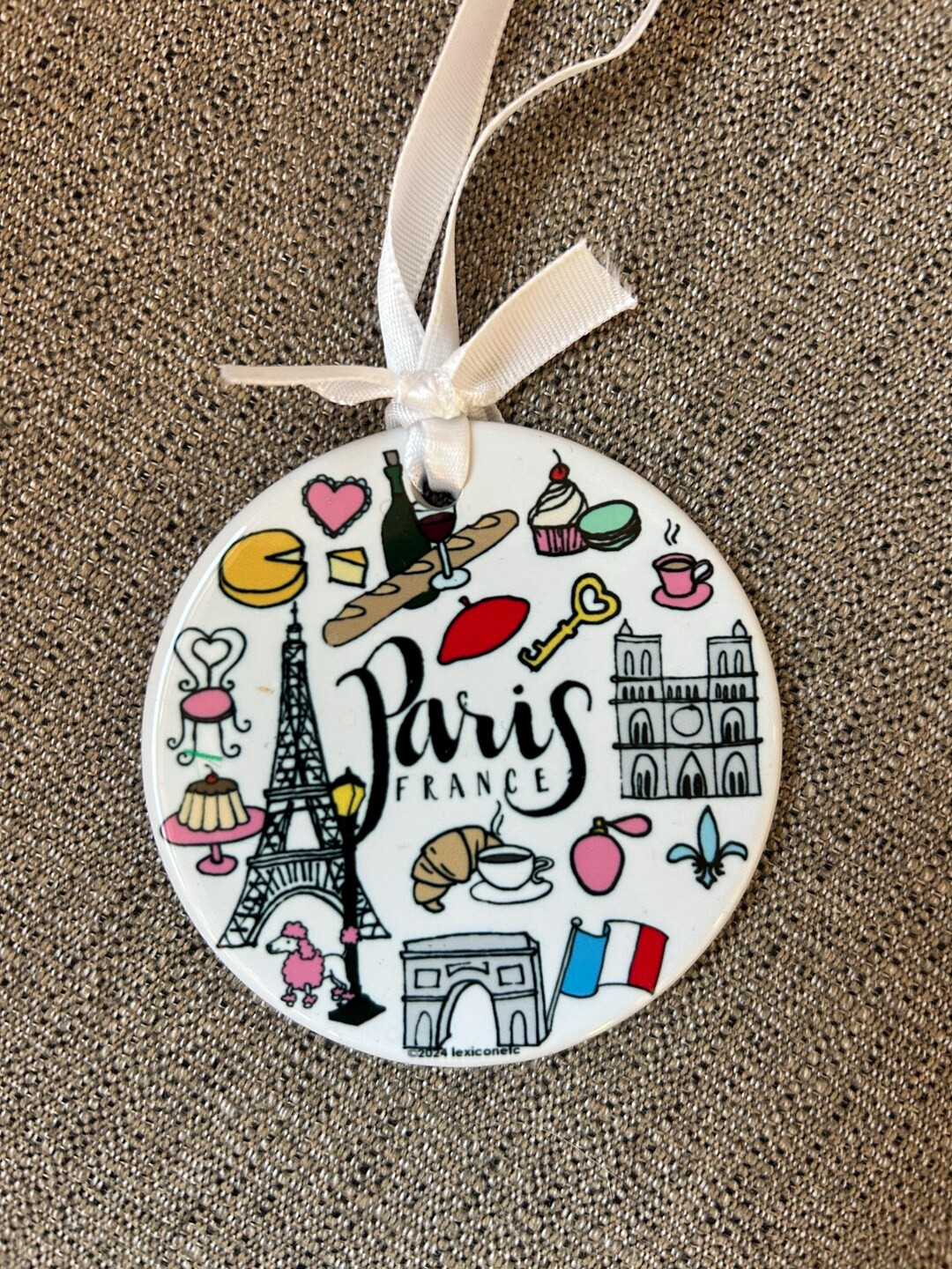 Paris Ornament: Two-sided Porcelain, Souvenir, Can Be Personalized - Etsy | Etsy (US)