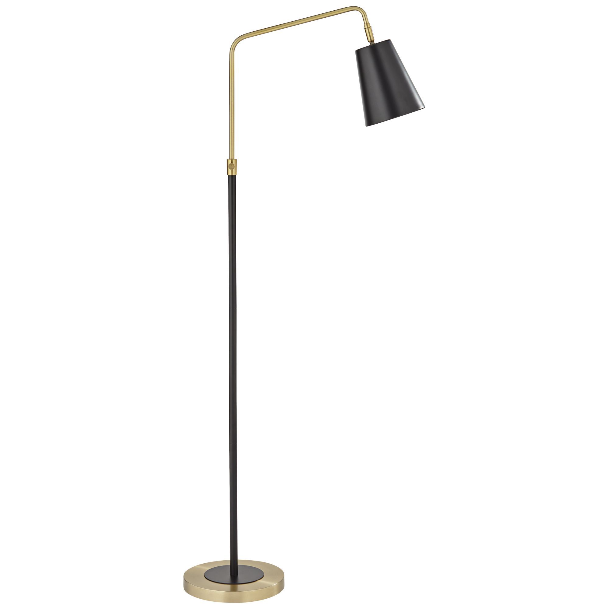 Possini Euro Design Zella Mid Century Modern 56 1/2" Tall Standing Floor Lamp Offset Arm Arc Foot... | Walmart (US)