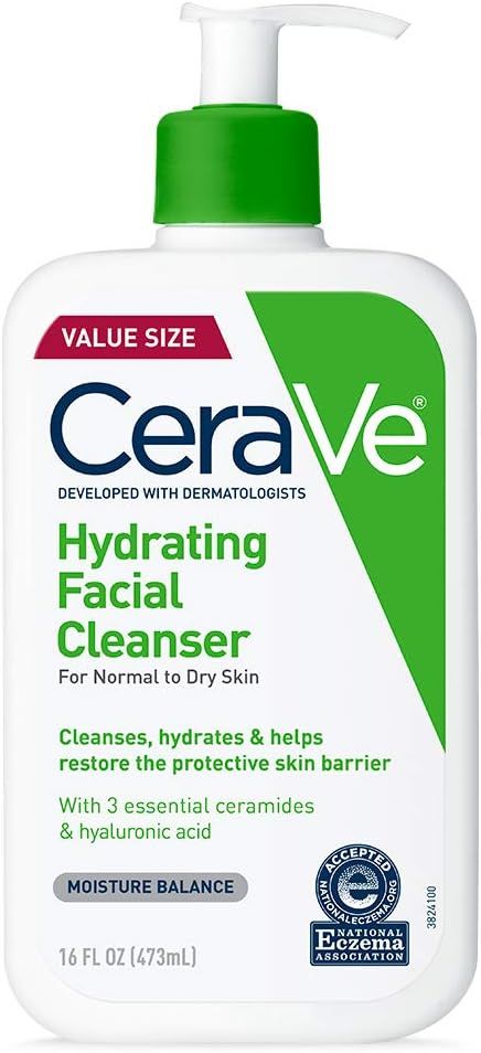 CeraVe Hydrating Facial Cleanser 16 oz for Daily Face Washing, Dry to Normal Skin (16) | Amazon (UK)