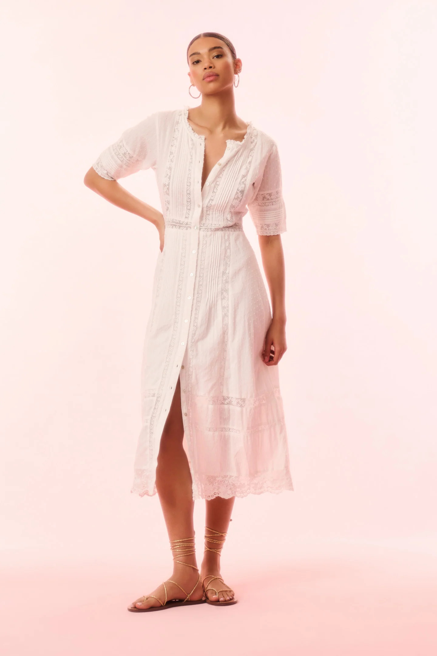 Francilla Cotton Midi Dress | LoveShackFancy