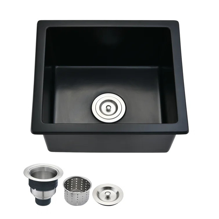 18.11'' L Undermount Single Bowl Quartz Kitchen Sink | Wayfair North America