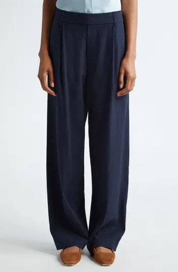 Straight Leg Linen Blend Pull-On Pants | Nordstrom