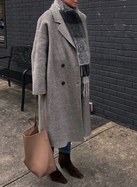 Everything linked with the exception of the coat which is not recent, but added very similar options. The tote bag is a recent buy and I now want it in black! It is equivalent in feel to the one from the Row (I have felt both). Lightweight and buttery and fits everything. 